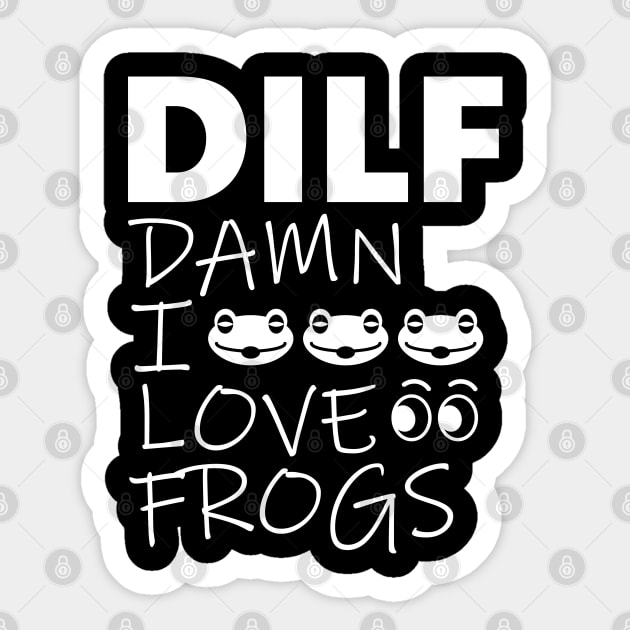 Damn i love frogs Sticker by Linys